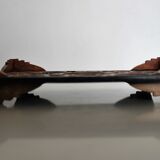 Chinese tray in mother-of-pearl and soapstone