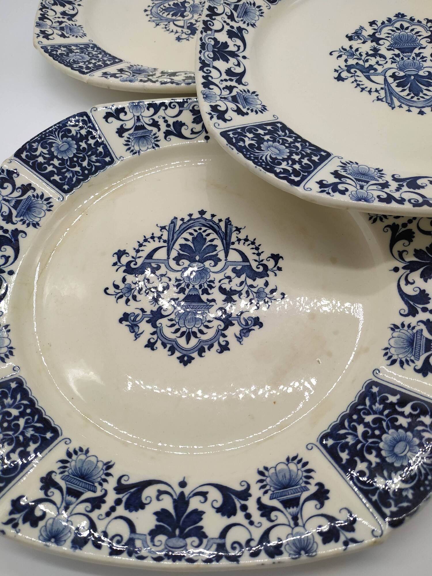 Set of 5 flat plates ibis model of the manufacture of Gien