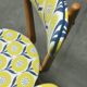 Blonde wooden chair in Scandinavian style from the 1960s.