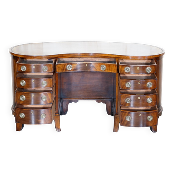 Victorian desk with leather top, restored.