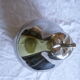 70's pear ice bucket in metal chrome collector