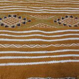 Kilim carpet mustard color handmade in pure wool 70 * 200cm
