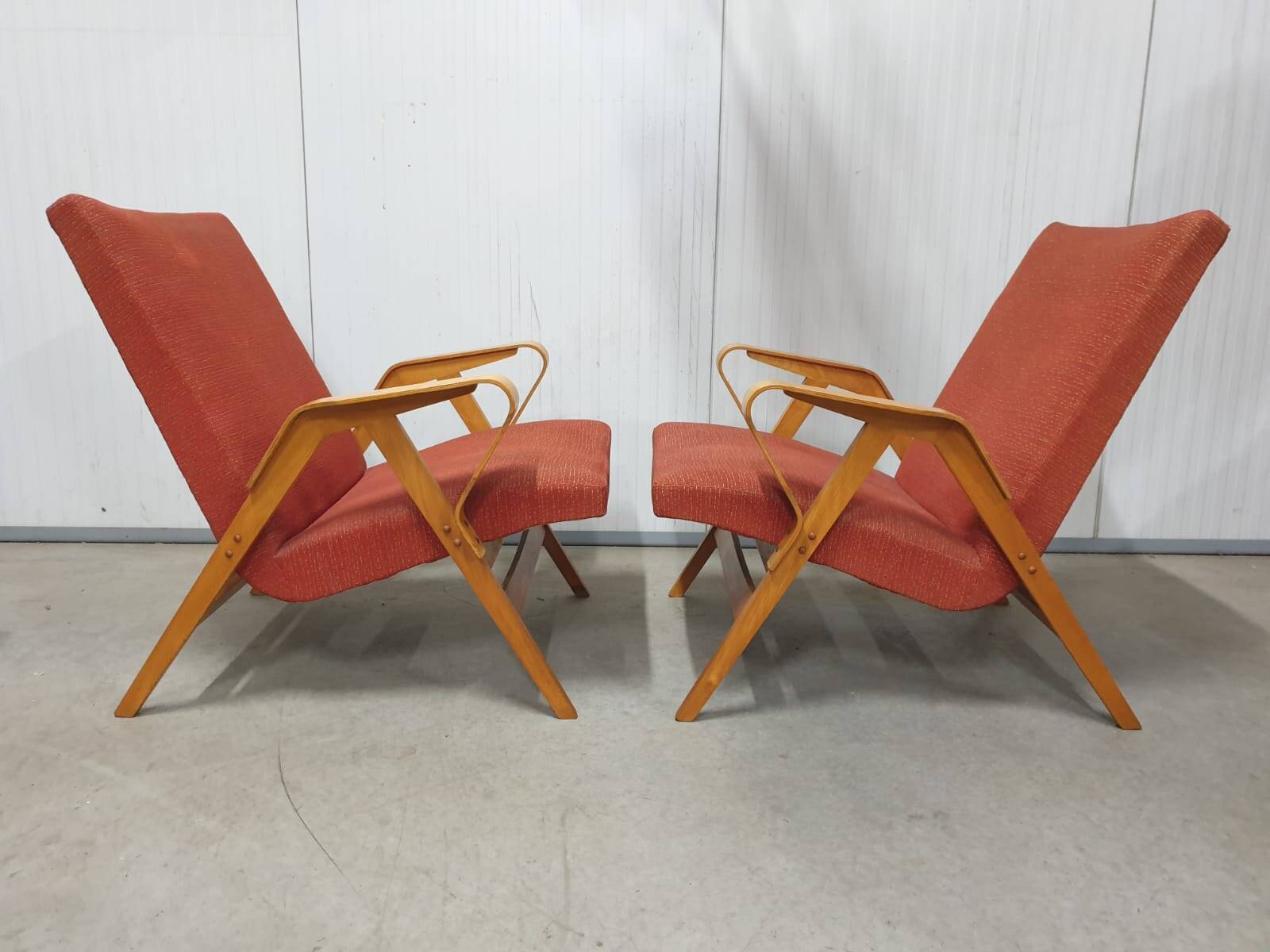 Pair of armchairs by františek jirák for tatra nabytok, 1970´s, czechoslovakia