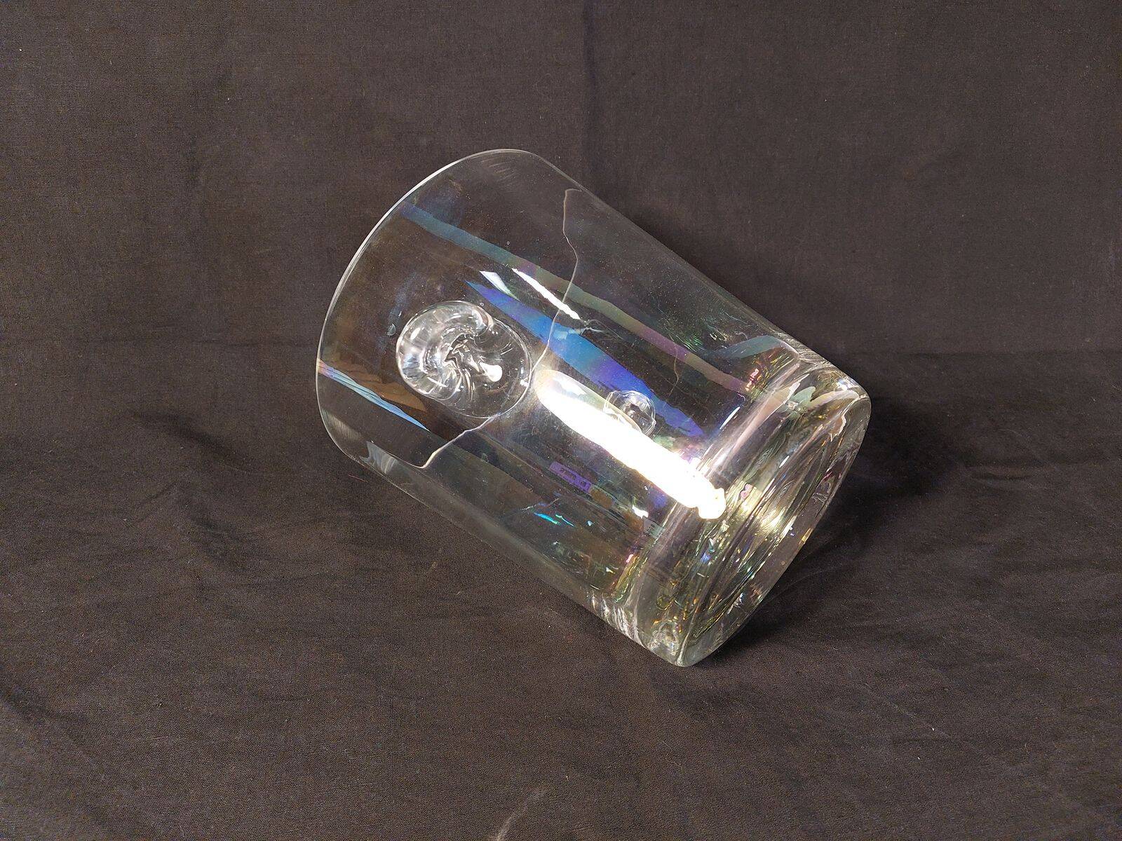 Krosno signed crystal champagne bucket - Poland