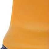 Orange plastic school chair