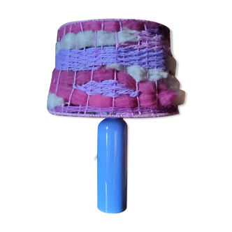 Digoin sandstone lamp from the 70s wool lampshade
