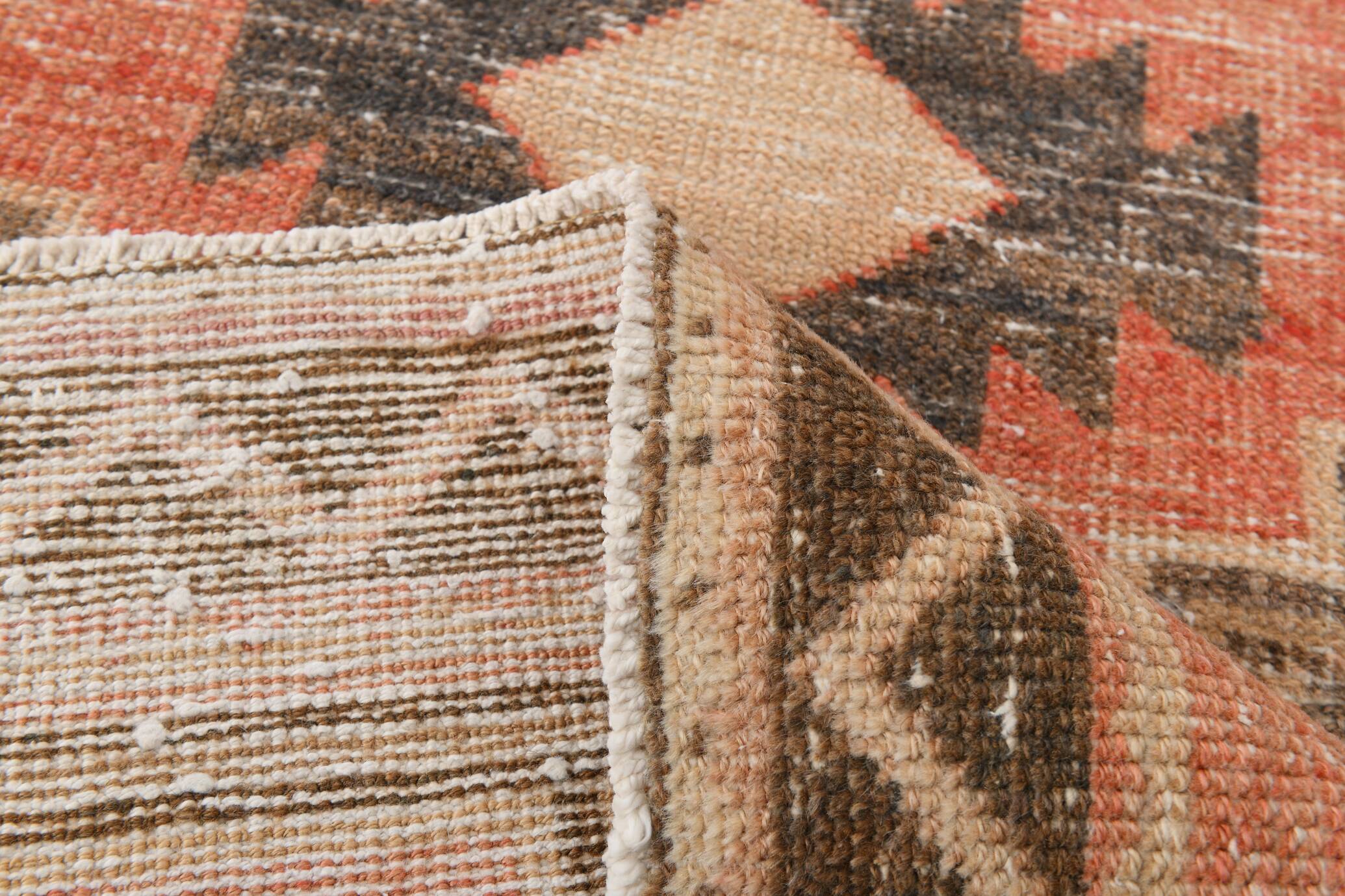 Vintage Pale Red Oriental Persian Runner Rug, 84x389Cm