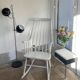 White Grandessa rocking chair by Lena Larson for Nesto