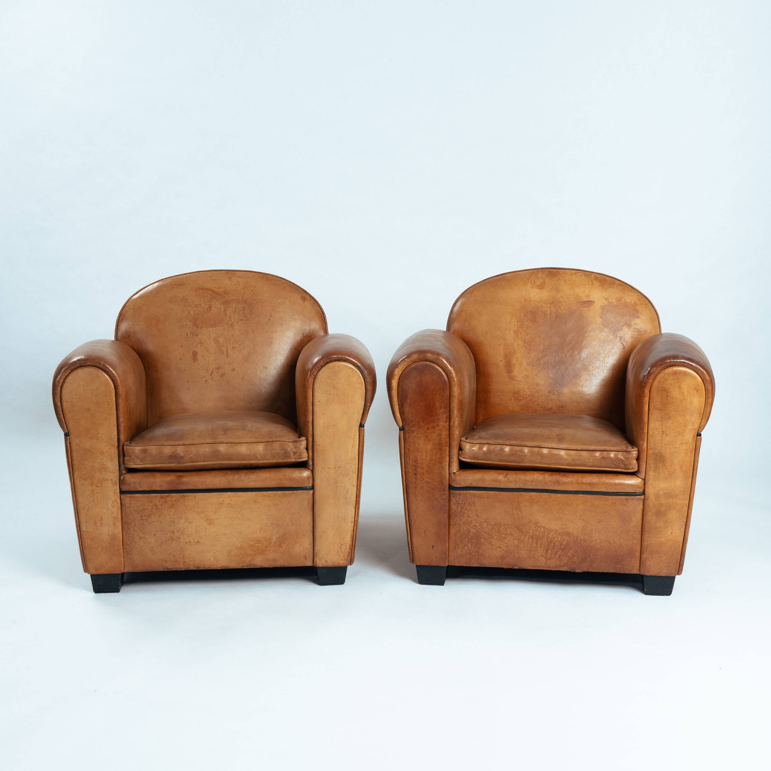 Pair of Bart van Bekhoven club lounge chairs, The Netherlands 1990s