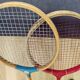 Vintage Antique Wooden Badminton Rackets