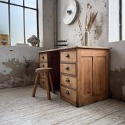 Bureau pin meuble atelier 1950
