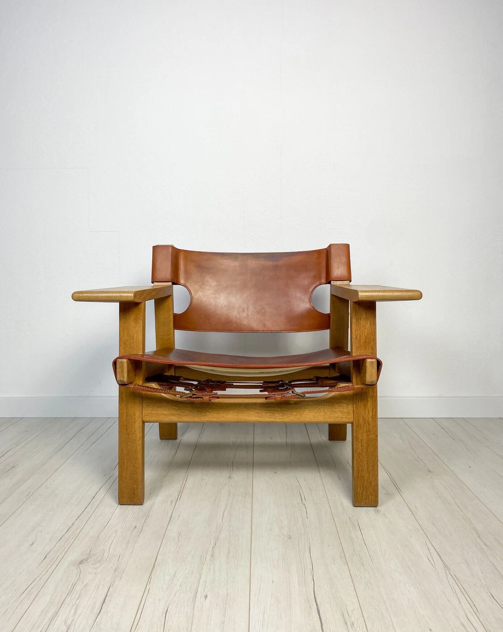 1950s Vintage Oak Spanish Chair by Børge Mogensen for Fredericia