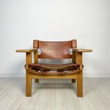1950s Vintage Oak Spanish Chair by Børge Mogensen for Fredericia