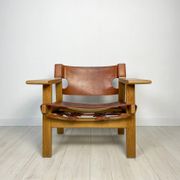 1950s Vintage Oak Spanish Chair by Børge Mogensen for Fredericia