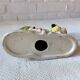 Vintage kitsch iridescent porcelain bird statuette