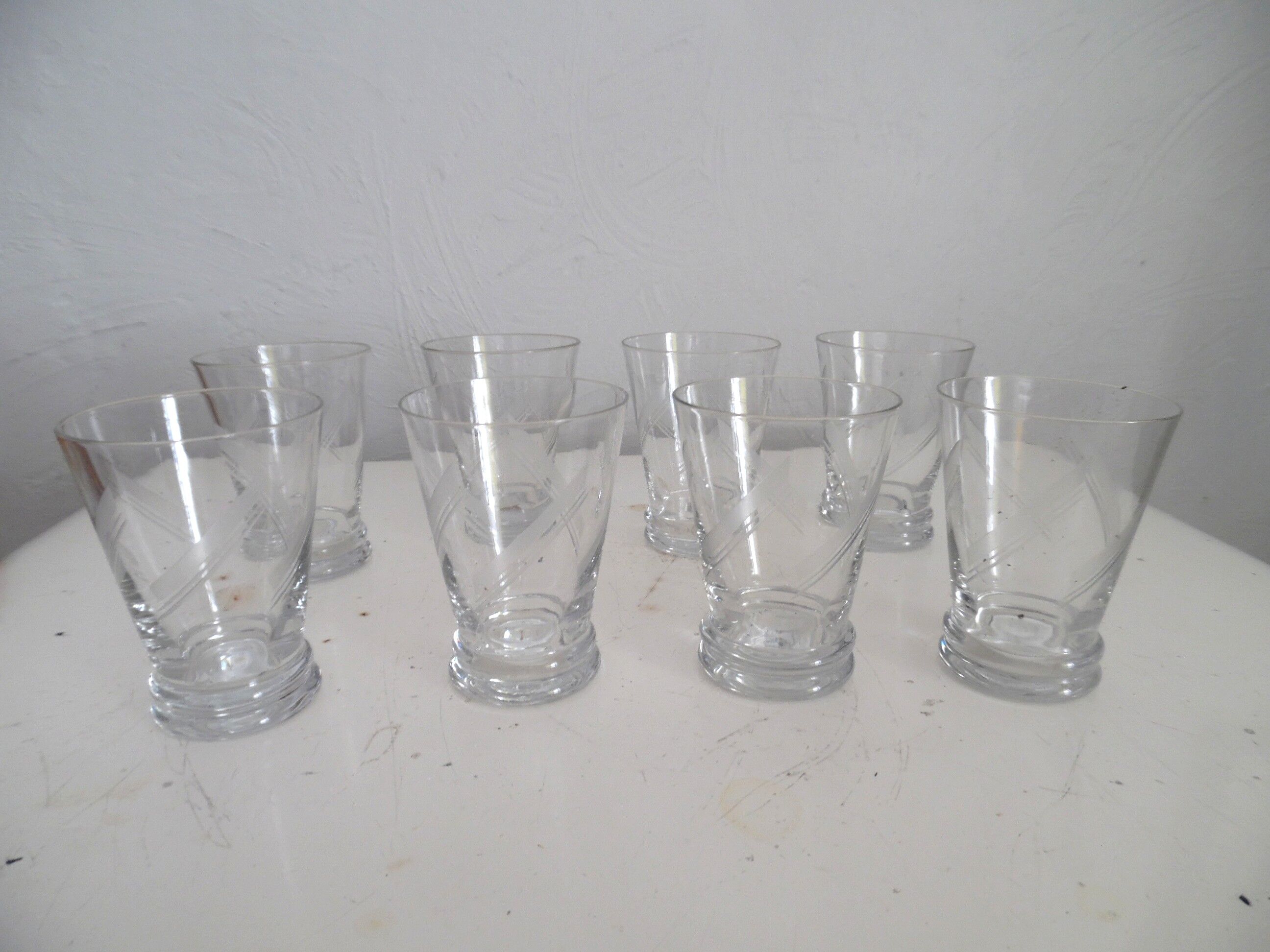 8 small old lenses crafted, art deco