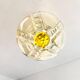 Teak wood and Mazzega style glass pendant lamp