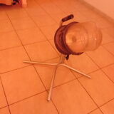 Industrial iron and plastic lamp