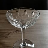 Val st lambert, 6 crystal cups, nestor almond cut.