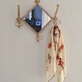 Patères avec miroir en fer forgé