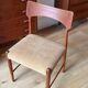 Chaise scandinave en teck « Alfhild » – Velours côtelé miel