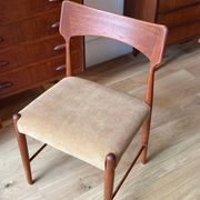 Scandinavian teak chair "Alfhild" – Honey corduroy