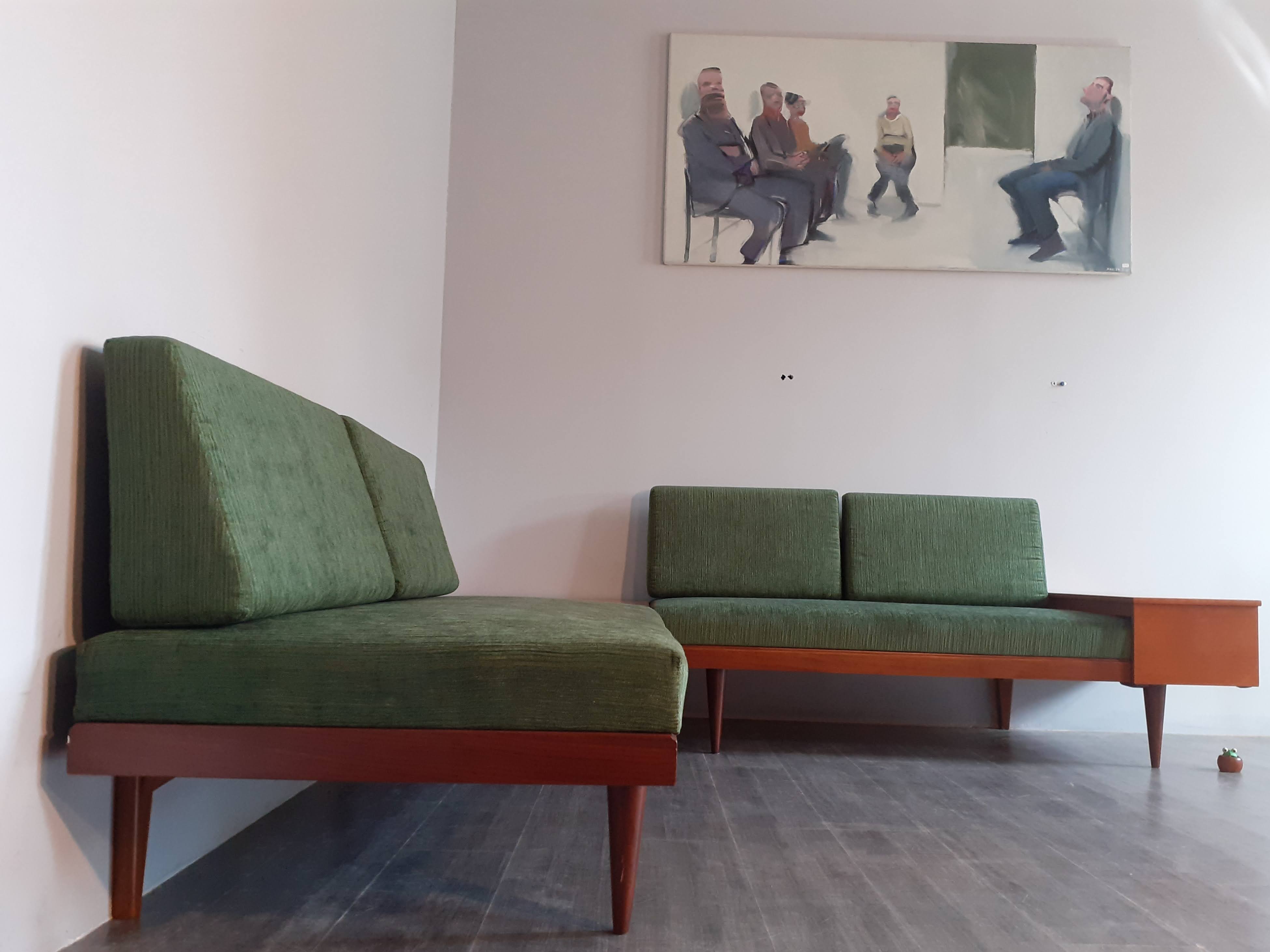 Living room set 2 Norwegian daybeds Ingmar Relling and teak corner table