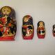 Poupees russes en bois matriochka decor de fleurs