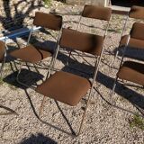 Set of 6 folding chairs framar 70s