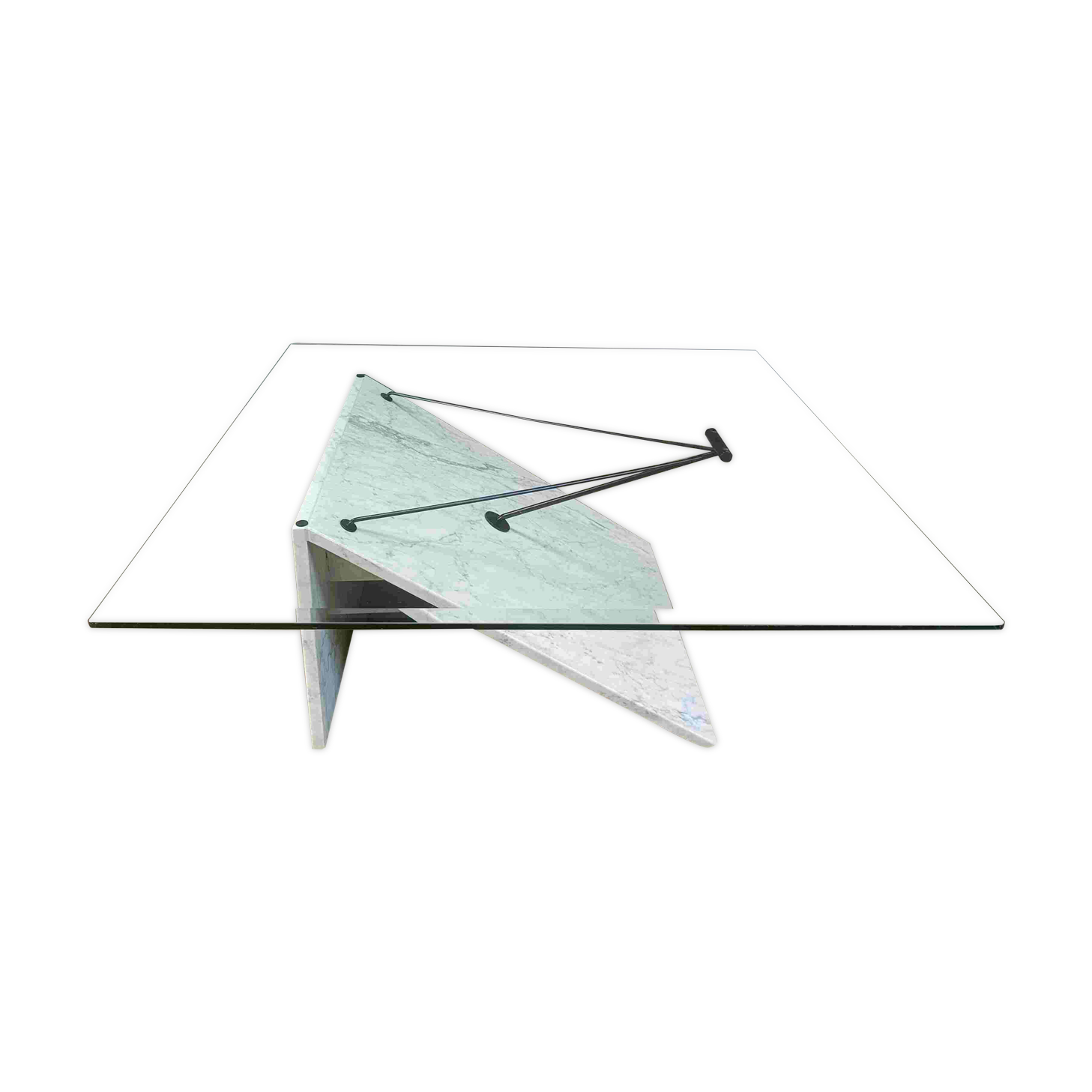 Postmodern italian marble coffee table, 1980s