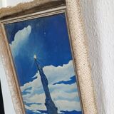 Tableau peinture à l'huile statue de la liberté 1943