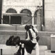 Original print, 2000s, couple in love on a bench