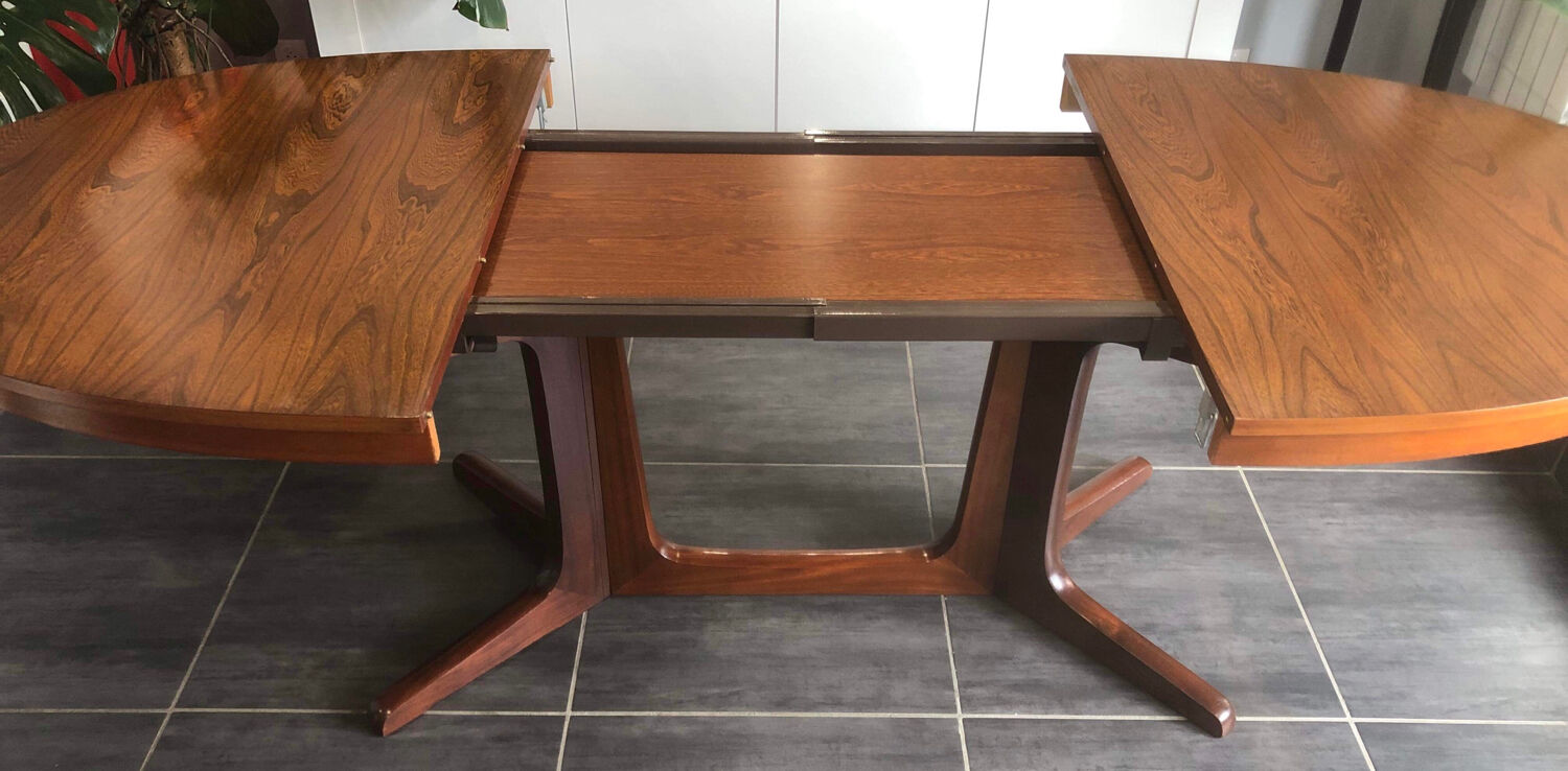 Vintage extendable table Baumann 1970s