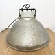 Grey metal industrial factory hanging lamp, 1960s