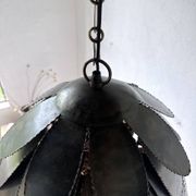 Brutalist suspension Jansen metal welded flower