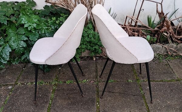 Paire de chaises tonneau 1950