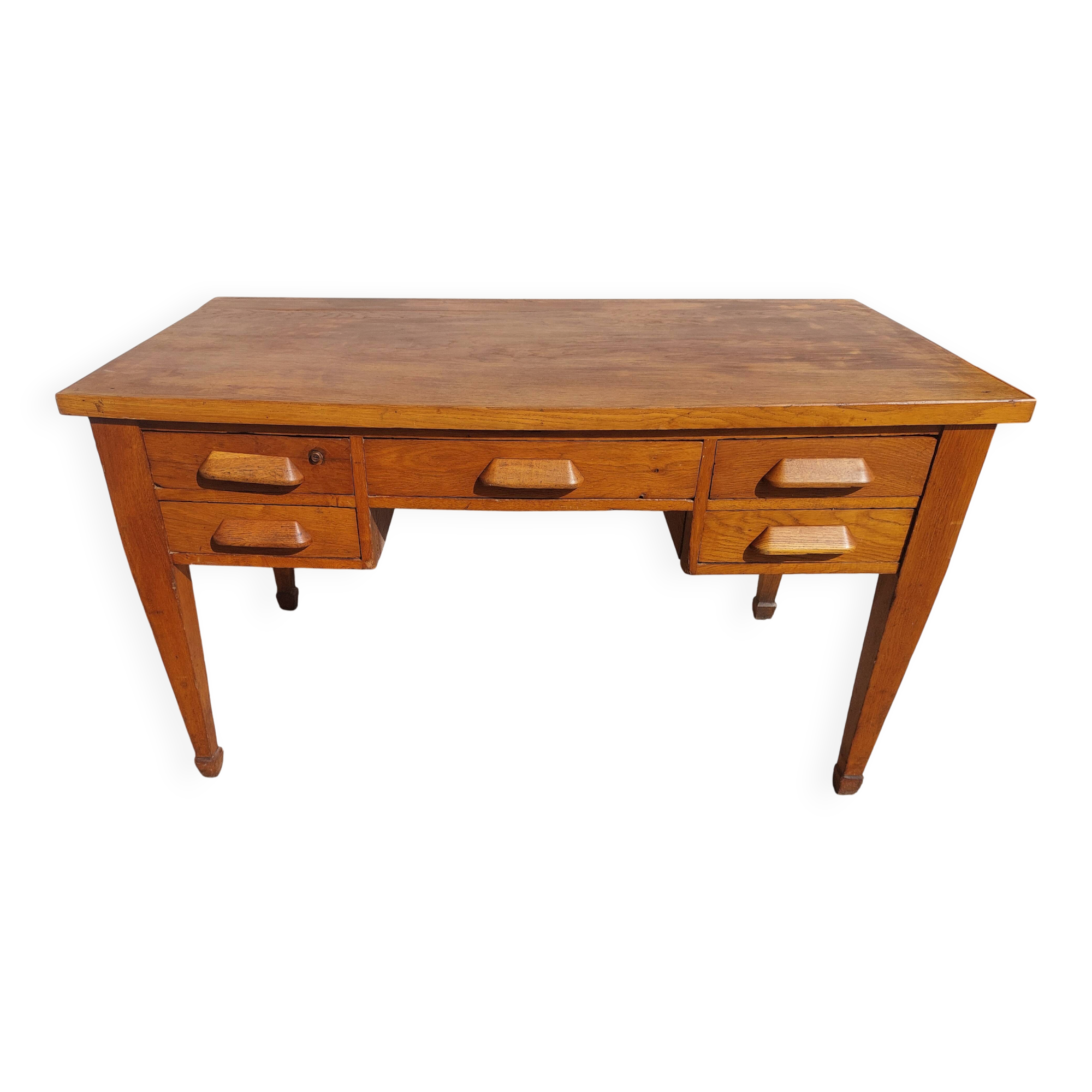 bureau en bois massif, vintage, bohème