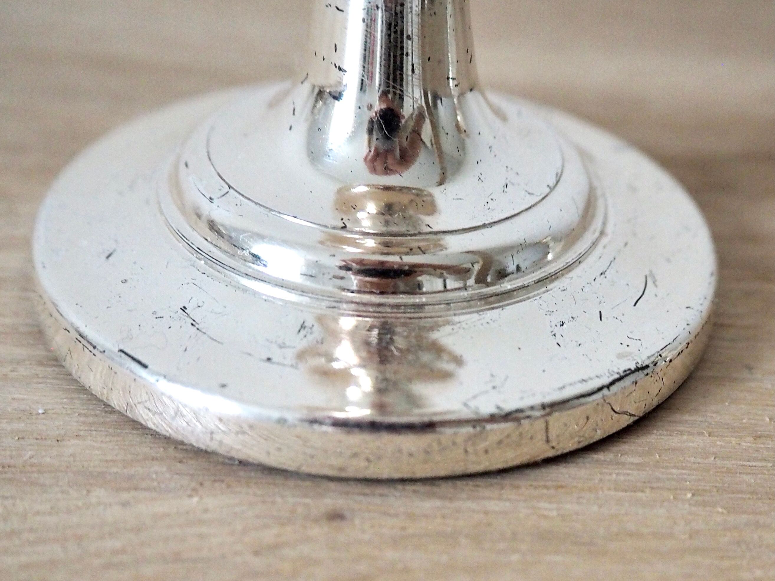 Pair of silver candle holders