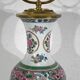 Lampe en porcelaine de chine et laiton, début XXe
