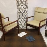 Pair of armchairs by Grete Jalk 1960 Denmark.