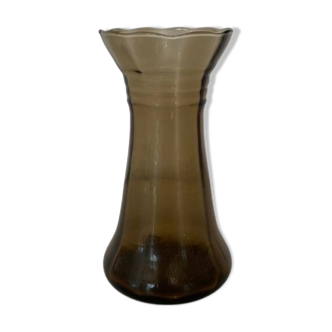Brown tinted glass vase