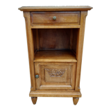 Bedside table wood and marble