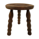 Raw wooden stool