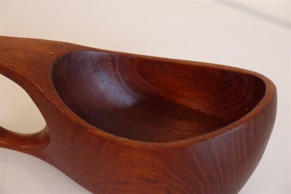 Swedish teak catchall from the 1960s.