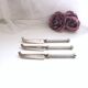 Lot de 3 petits couteaux à fromage métal argenté