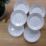 6 vintage dessert plates model Louviers from Luneville 191133