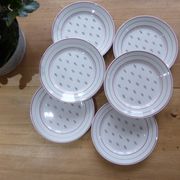 6 assiettes à dessert vintage modèle Louviers de Lunéville