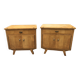 Vintage 60s blond wood bedside tables