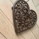 Cast iron heart trivet