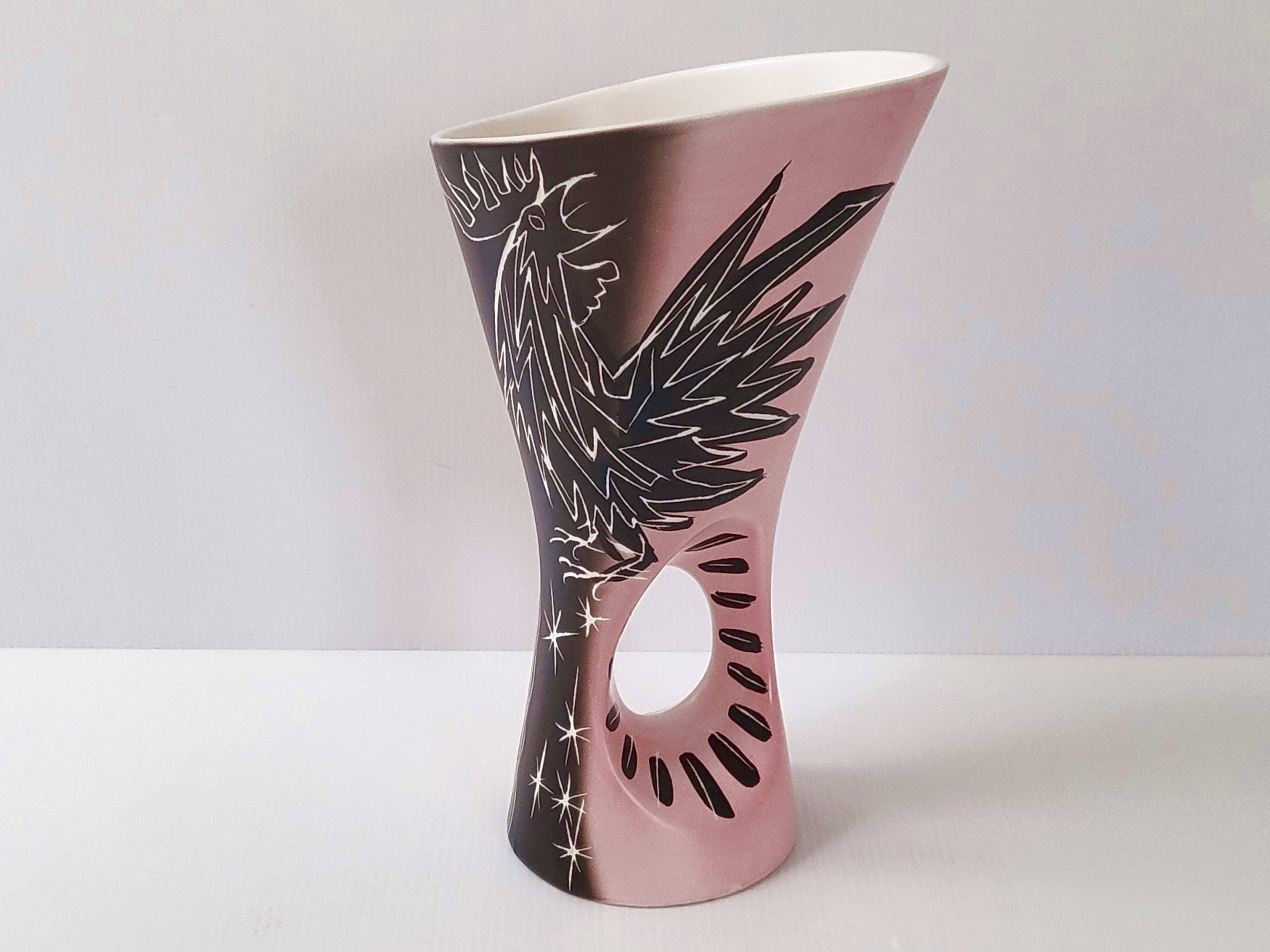 Vintage Vallauris vase by François Ré 1950